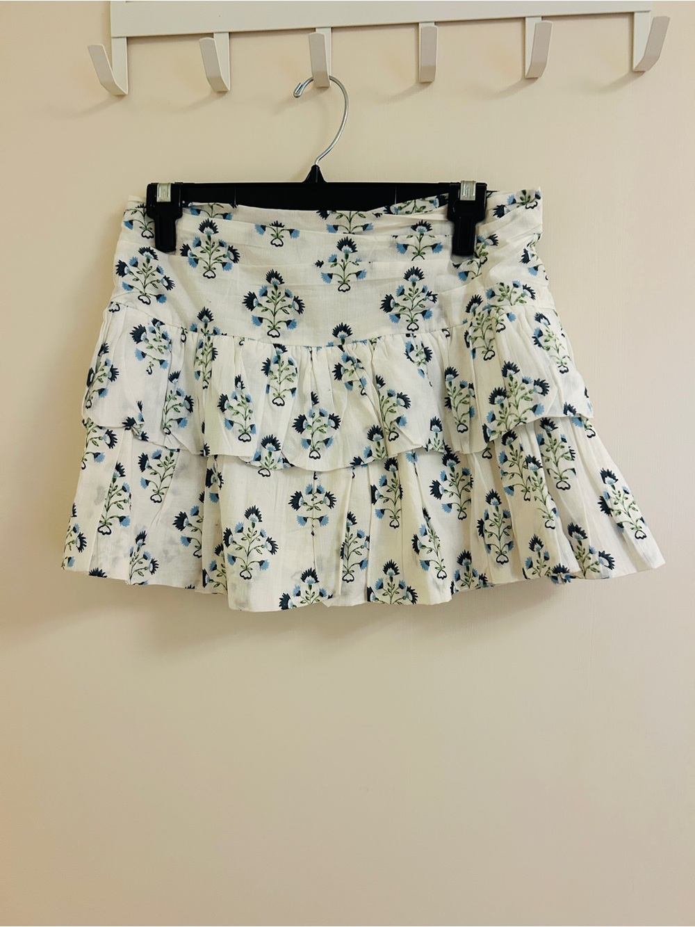 Pants Store Floral Tiered Mini Skirt